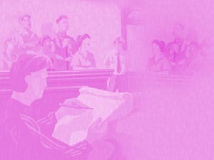 Courtroom Title Content PowerPoint Template