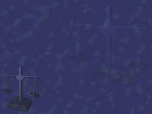 Scales Of Justice Title Content PowerPoint Template
