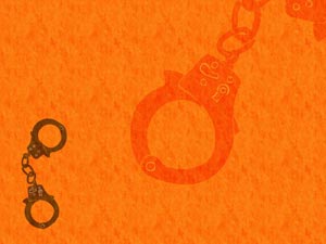 Handcuffs Title Content PowerPoint Template