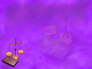 Scales and Books Title Content PowerPoint Template